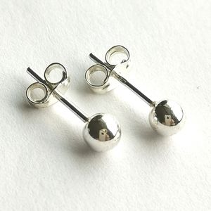 6mm STERLING silver ball stud earrings 🆕